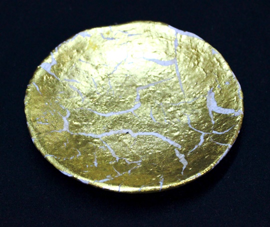 平文陶器・金の陶皿